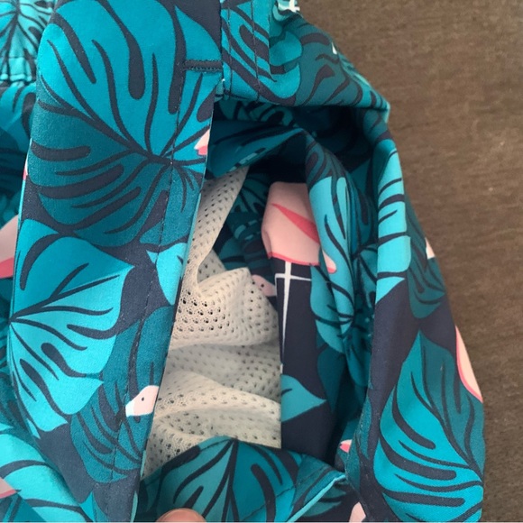 Men’s Flamingo Swim Trunks with Boxer Brief Liner Size XXL. NEW! - Picture 6 of 6